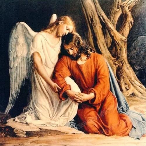 5D DIY Diamond Painting Angel Comforted Jesus Diamond Embroidery picture rhinestone diamond mosaic Home decor Handmade Gifts