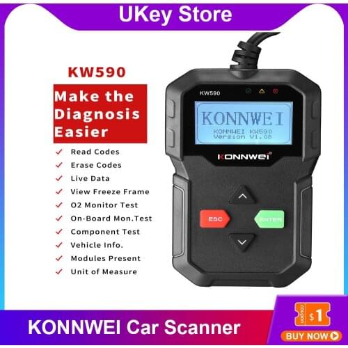 KONNWEI KW590 2020 OBD Car Diagnostic Tool EOBD CAN Code Reader Automotive OBD2 Scanner Support Multi-Brands Cars & Languages