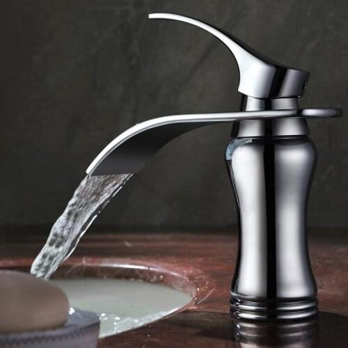 Free shipping polished chrome solid brass Bathroom Sink Faucet mixer tap Single hole