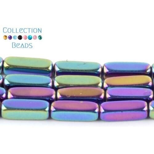 Natural Stone Multicolor Cuboid Shape Hematite Spacer Loose Beads For DIY Jewelry Making Necklace Bracelet Accessories 15
