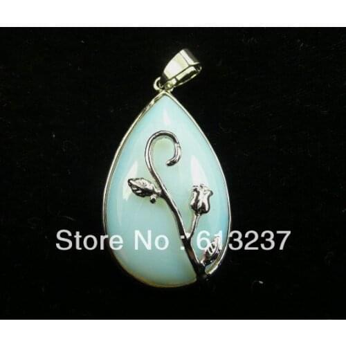 HOT!hot free Shipping new 2014 Fashion diy 5pcs Opal teardrop pendant 36x27mm AAA MY4686