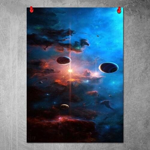 Space Planet Canvas Paintings on The Wall Art Posters and Prints Nordic Art Wall Picture for Living Room No Frame
