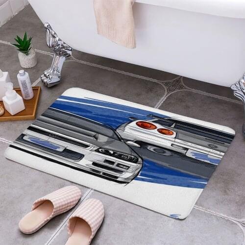 Nissan Skyline R34 Gtr Carpet Areas Rug Non-slip Floor Mat Rug 3D Printing Living Room Bedroom Door Mat Home Decoration