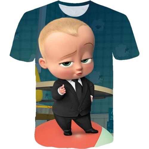 Summer T Shirt Boys Clothes 2021 Girls Casual Baby Boss 3D Printed T-Shirt O-Neck Boy Girl Pullover Tops Camisetas De Mujer