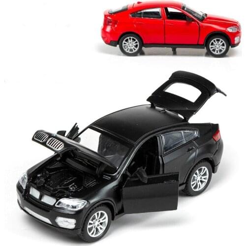 Alloy Diecast Model Car 1:32 for BMW SUV X6 Child Metal Car Toys Pull Back Wheels Kids Birthday Christmas Gifts