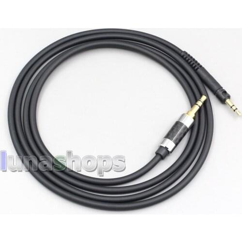 LN007014 1.2m Full Black OFC Copper Wire Earphone Headphone Cable For Sennheiser HD6 HD7 HD8 MIX DJ HD595