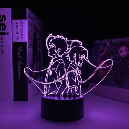 Manga Your Name 3d Lamp Figure for Childrens Room Decor Night Light Kids Bithday Gift Anime Led Light Bedroom
