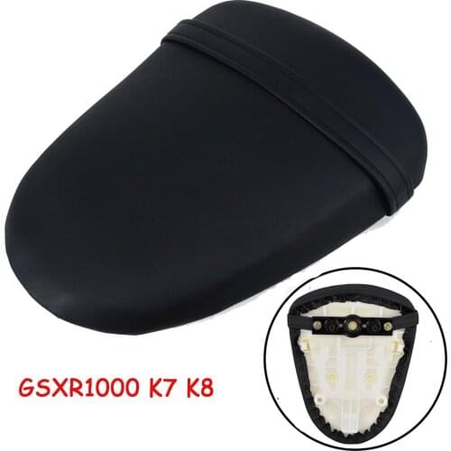 Motorcycle Rear Passenger Cushion Pillion Seat Pad Leather Seat Pillion For Suzuki GSXR1000 GSXR 1000 K7 K8 2007-2008