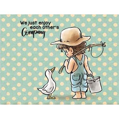 We Just Enjoy Each Others Company Metal Cutting Dies Corresponding Clear Stamp DIY Crafts Card Making Scrapbooking 2021