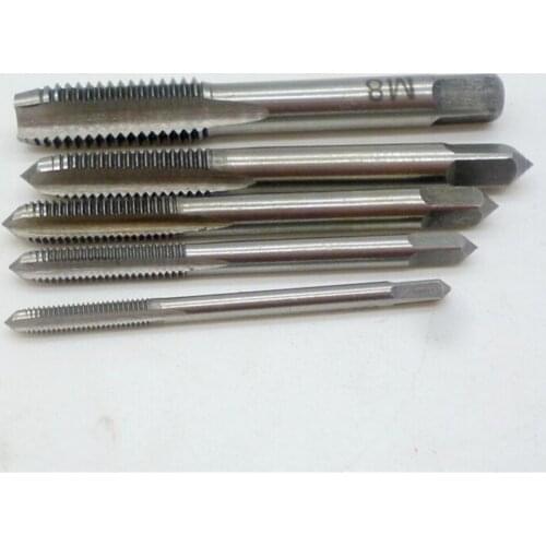 New 5Pcs/Set Hand Tools M3 M4 M5 M6 M8 HSS Machine Straight Fluted Screw Thread Metric Plug Hand Tap Drill Set