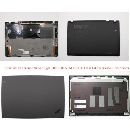 New and Original laptop Lenovo ThinkPad X1 Carbon 6th Gen Type 20KH 20KG SM FHD LCD rear Lid cover case + base cover
