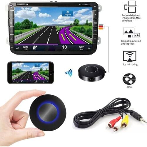 Upgrade Q1 Car Airplay Miracast Mirascreen Wifi Wireless Display Dongle AV RCA HDMI Streamer Mirror Same Screen Stream Cast