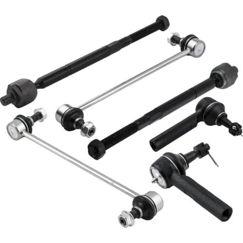 Front Inner & Outer Tie Rod and Sway Bar Link Kit Left Right for Dodge Journey 2009 2010 2011 2012 2013 2014 2015 All Models