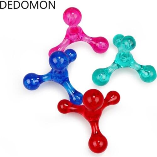 1pc Useful Mini Manual Massager 4 Balls Arm Back Leg Head Foot Acupuncture Point Massager Tools Relaxation Eliminate Oedema Fat