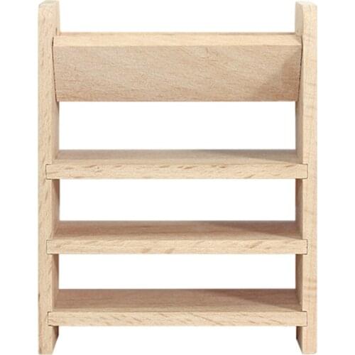 1:6 1:12 Dollhouse Storage Shelf DIY Assembly Bookcase Furniture Life Scene Dinning Room Decoration Props