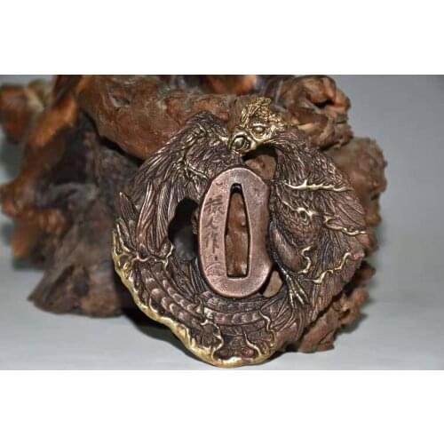 Rare Old Qing Dyansty copper gilt copper katana file,#02