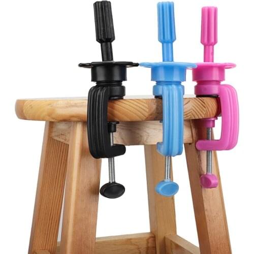 Wig Stand 4 Kinds of Color Adjustable Practice Training Mannequin Head Holder Table Clamp for Hairdressing Alon Styling Tools