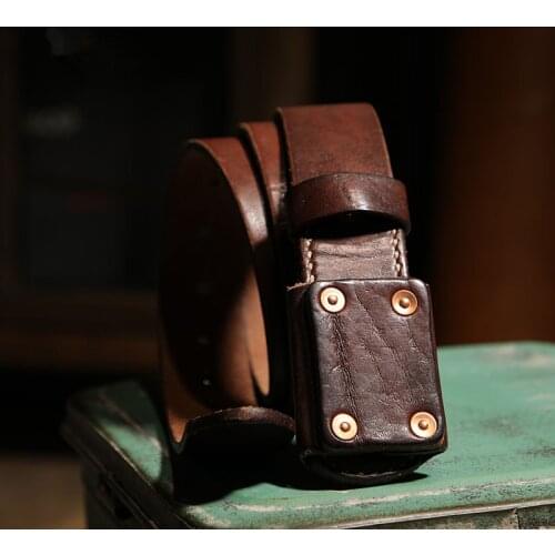 Brand Top Style Sturdy And Durable Mens Belt Washed Tanned Cowskin Leather Retro Handmade Luxury Thickened 3.8cm Harajuku