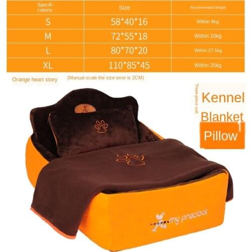 Kennel Removable and Washable Sleeping Nest Four Seasons Universal Teddy Corgi Winter Pet Supplies Dog Bed Winter Warm