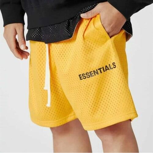 Pure Color New Mens Shorts Summer Brand Clothing Hip Hop Streetwear Male Short Pant Breathable mesh Casual Men Shorts 2021