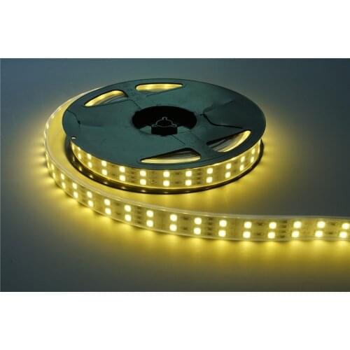120 LEDs/m LED Strip 5050 DC12V Silicone Tube Waterproof Flexible LED Light Double Row 5050 LED Strip 5m/lot Controller