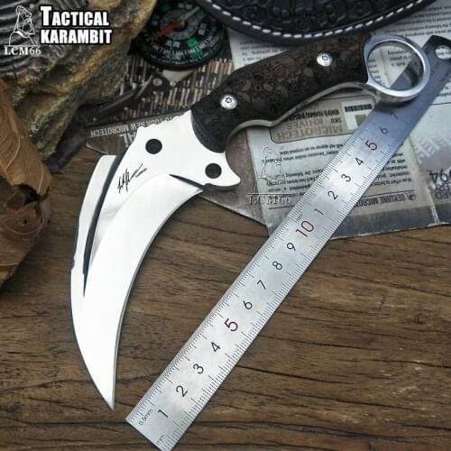 Tactical karambit High-end scorpion claw knife outdoor camping jungle survival battle Fixed blade self defense tool LCM66