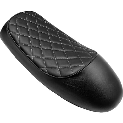 Black Universal Motorcycle Cafe Racer Seat Custom Vintage Hump Saddle Flat Pan Retro Seat For Honda CB125S CB200 CB350 CL350 CB4