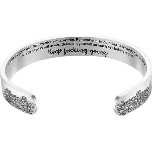 Mens Inspirational Jewelry Bracelet Steel Carved Bindling Flower Cuff Bangle Wide Bracelet Friend Gift Bracelet for Women