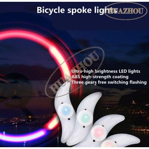 3 pcs Bicycle light S-type hot wheels night safety wheel riding wire willow leaf warning spokes light accessories Free shipping