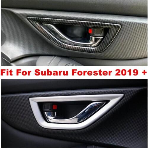 Inner Door Pull Doorknob Handle Hand-clasping Bowl Decoration Cover Trim For Subaru Forester 2019 - 2021 ABS Interior Refit Kit