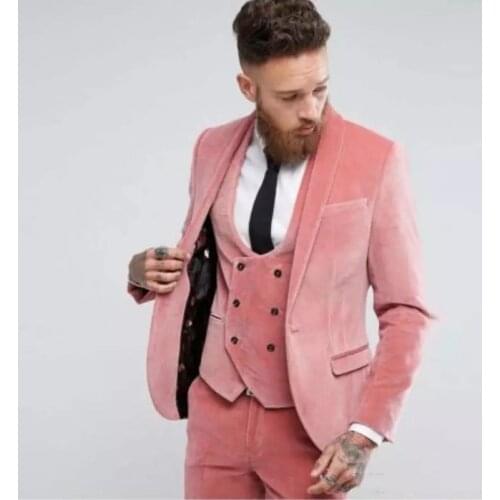 High Quality One Button Groomsmen Shawl Lapel Groom Tuxedos Men Suits Wedding/Prom Best Man Blazer ( Jacket+Pants+Tie+Vest) A153