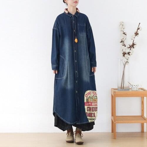 Irregular Spliced Denim Shirt Coat Women Long Sleeve Pocket Cardigan Streetwear BF Jean Jacket Y2K Harajuku Cowboy Outwear Tops