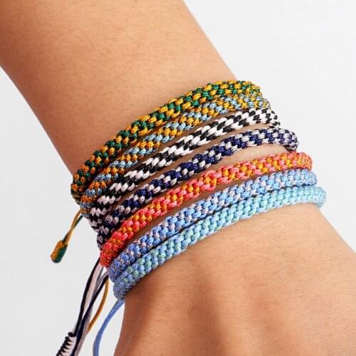 Bohemian Fashion Hand Woven Rope Corn Knot Bracelet National Style Womens Bracelet Leisure Sports Jewelry Birthday Gift