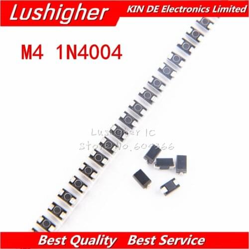 100PCS M4 1N4004 SMD 1A 400V IN4004 Rectifier Diode