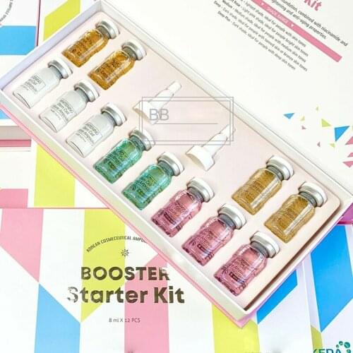 12Pcs/Set BB Cream Glow Ampoule Contains Hyaluronic Acid and Plant Extracts Facial Booster Skin Whitening Acne Healing Treatment