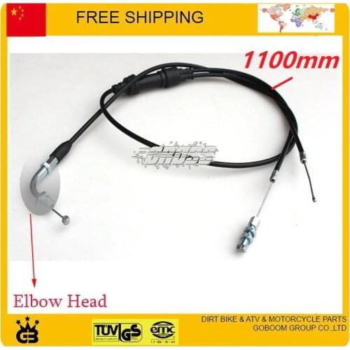 150cc 200cc 250cc cg Motorcycle dual throttle cable 1100mm accelerating accelerate pump carburetor use elbow head free shipping