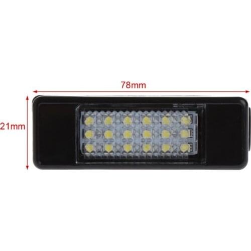 2pcs 18 LED License Plate Light Lamp For Peugeot 207 307 308 Citroen Berlingo 2004-2009 C3 C4 C5 C6 5D N84F