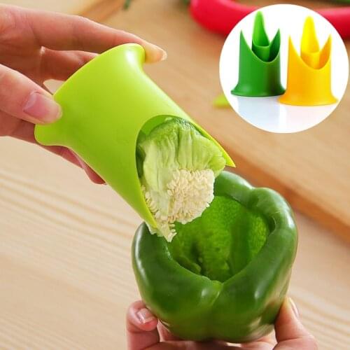 2 in 1 Pepper Chili Bell Jalapeno Corer Seed Remover Green Pepper Chilli Cutter Corer Slicer Fruit Peeler Kitchen Utensil Tools