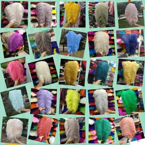 25 Color Beautiful 200pcs natural ostrich feathers 40-45cm/16-18inches For Wedding Christmas Home Craft Decoration