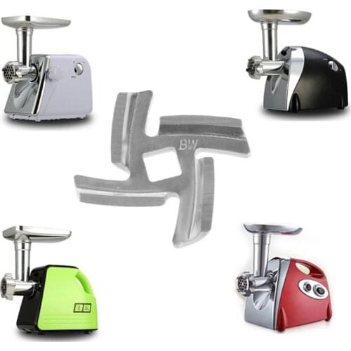 3pcs/set Mincer Knife Stainless Steel 4 Blade Square Hole Meat Grinder Parts