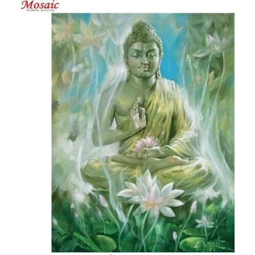 Diamond Painting Buddha New Square Stones Diamond Embroidery Full Drill Home Decoration Diamond Mosaic Sale 5d Needlework