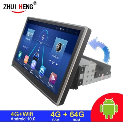 4G+64G 1 Din Car Radio Android Multimedia Player 4G WIFI Rotatable 10" Car radio For Volkswagen Nissan Hyundai Kia toyota CR-V