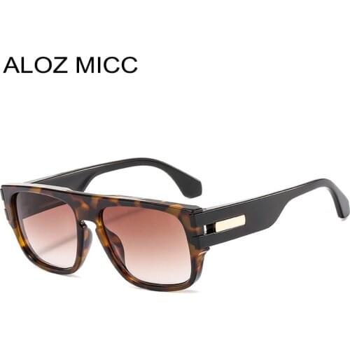 Vintage Square Sunglasses Women New Oversized Plastic Frame Fashion Sunglasses Men Retro Leopard Eyeglasses Shades Glasses UV400