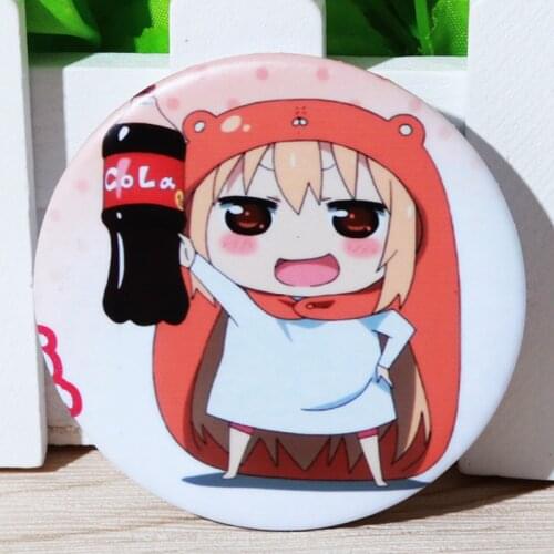 FFFPIN 5.8cm Cartoon Himouto Doma Umaru Brooch Japanese Sister Breastpin Anime Badge Pin Big Coin Icon Cloth Backpack Bag Decor