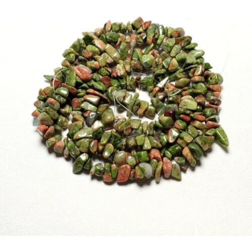 Wholesale Irregular Gravel Shape 5-8 mm Natural Unakite Stone Beads For Jewelry Making DIY Bracelet Necklace Strand 34