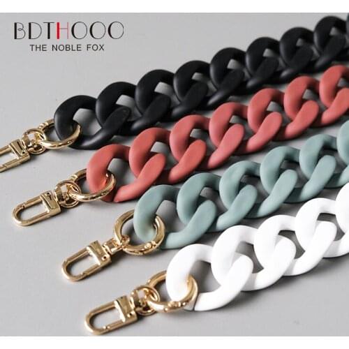 10pcs 45cm120cm Fashion Woman Handbag Accessory Black White Green Resin Chain Luxury Frosted Strap Clutch Shoulder Purse Chain