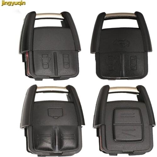 Jingyuqin 10pcs Remote Car Key Fob Shell For Opel VAUXHALL VECTRA ASTRA ZAFIRA 2/3 Buttons Auto Key Case