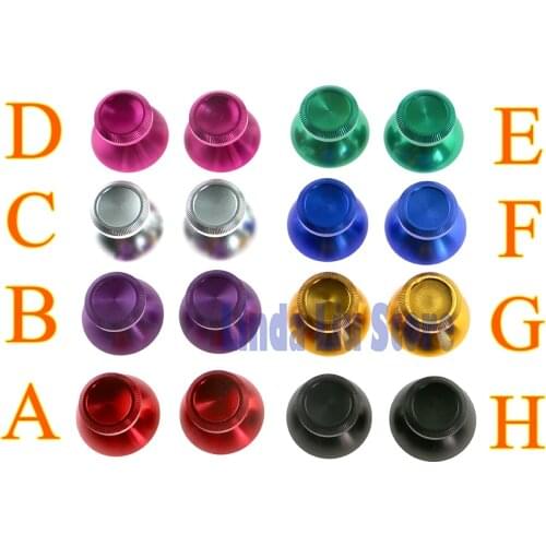 ChengChengDianWan For PS4 Aluminium Analog Thumbsticks Black for XBOX ONE Xboxone Controller Alloy Metal Analog 3D Joystick 2pcs