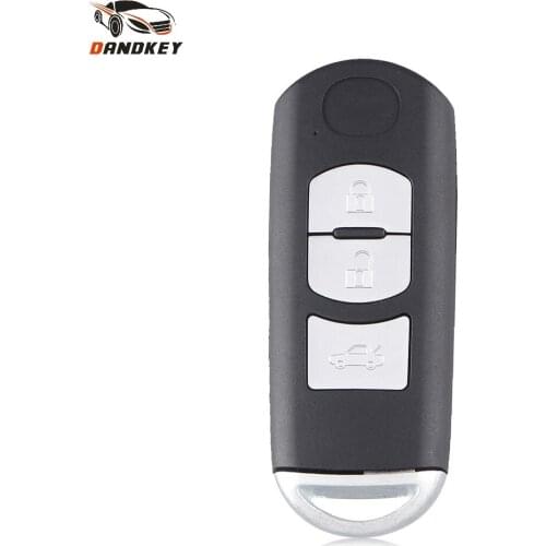 Dandkey 3 Buttons Replacement Remote Car Key Case Shell Fob For Mazda M2 M3 M5 M6 CX-7 CX-9 Keyless Entry Key With Uncut Blade