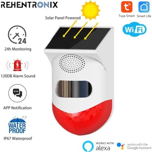 Tuya Solar WiFi PIR Motion Detector Mini Wireless Infrared Human Body Motion Sensor Smart Home 12DB Alarm System Support Alexa